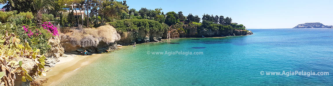on of the great beaches in Agia Pelagia resort on the islandf of Crete