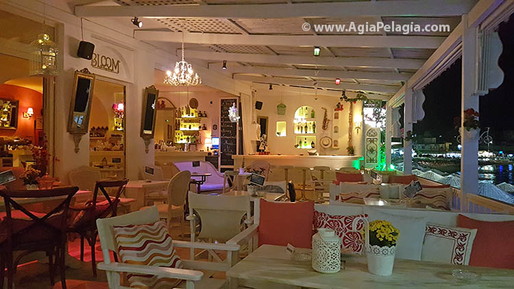 Bloom Bar - cocktail cafe bar in Agia Pelagia beach
