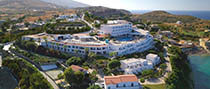 panoramic view of the Peninsula Resort Hotel & Spa in Mononaftis beach