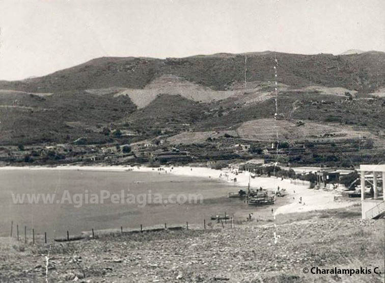 old photo of Agia Pelagia in the 60's - before becoming a popular holiday resort
